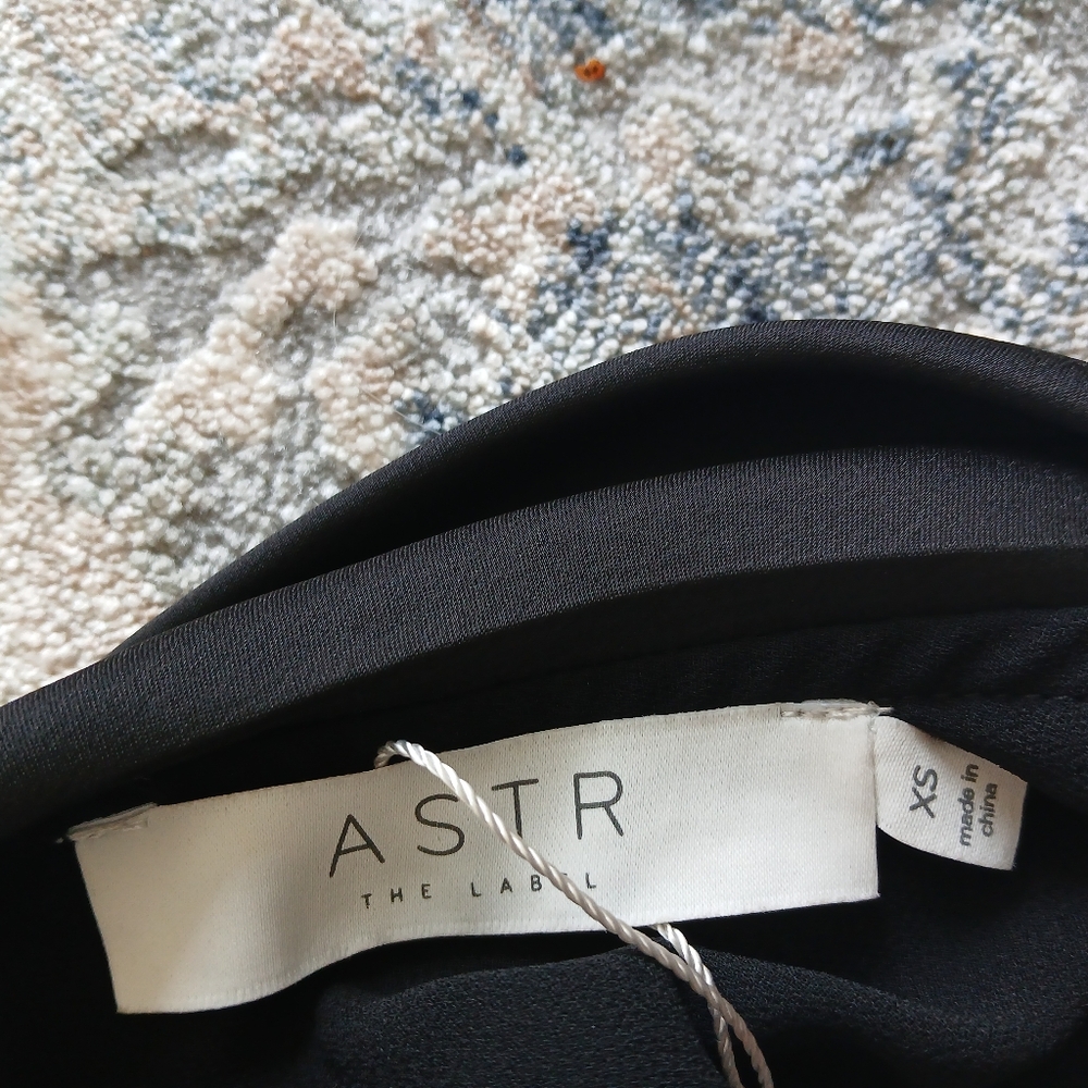 Astr Black Satin One-Shoulder Dress - Picture 8 of 9